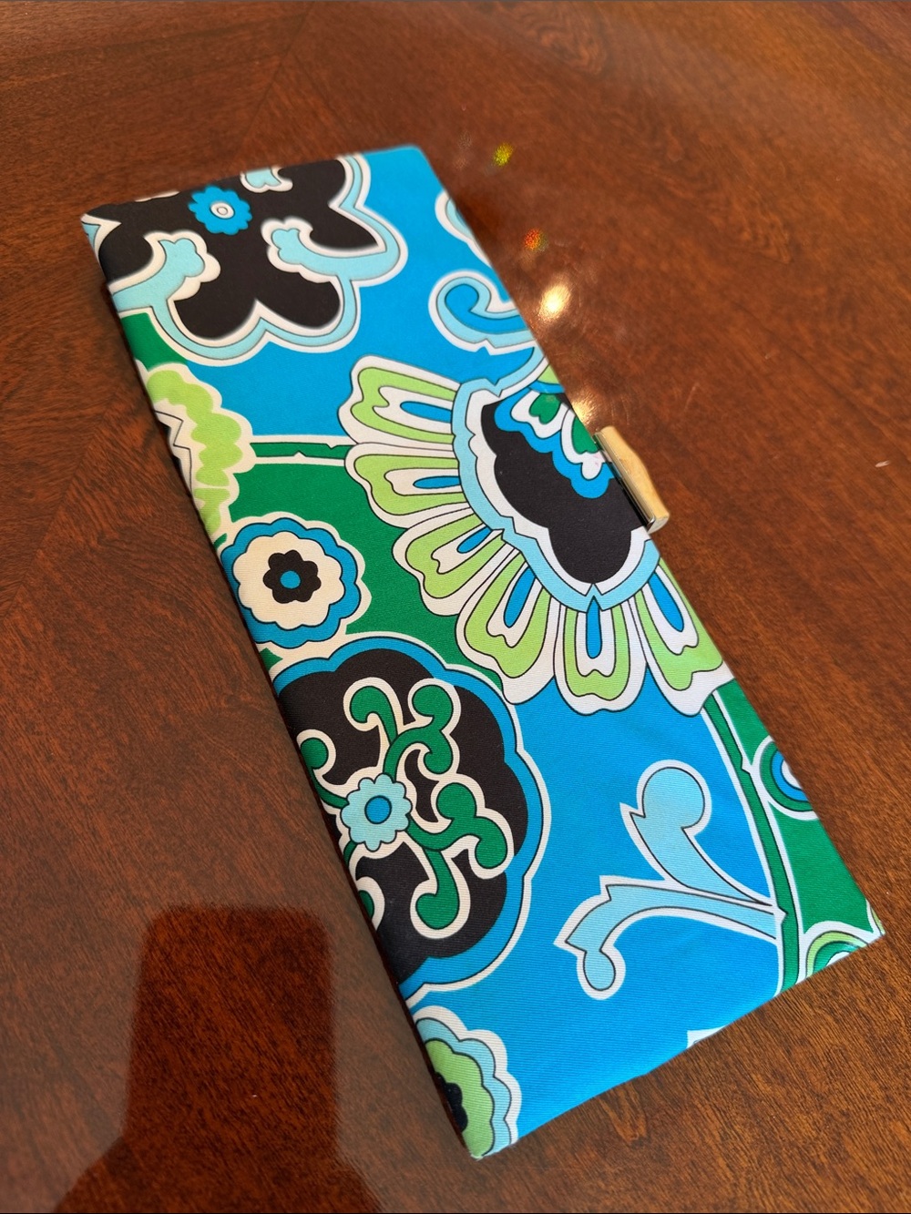 Banana Republic Floral Print Clutch in Blue, Green, Black